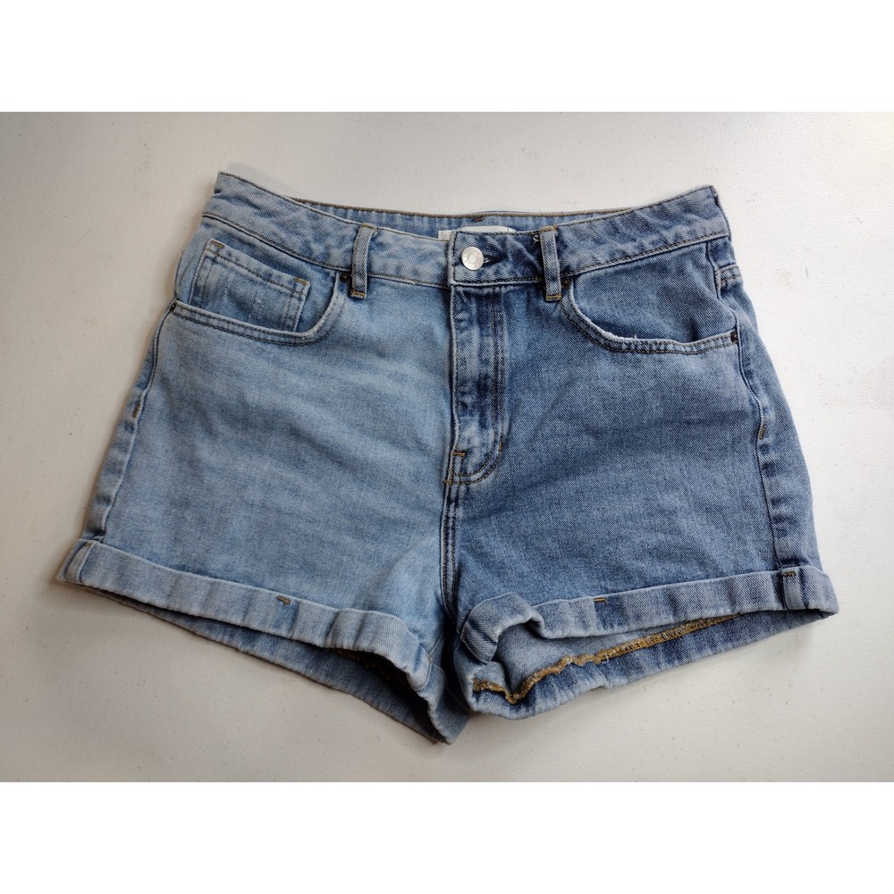 PacSun Two Tone Colorblock High Rise Denim Mom Shorts Blue Size 29‎
